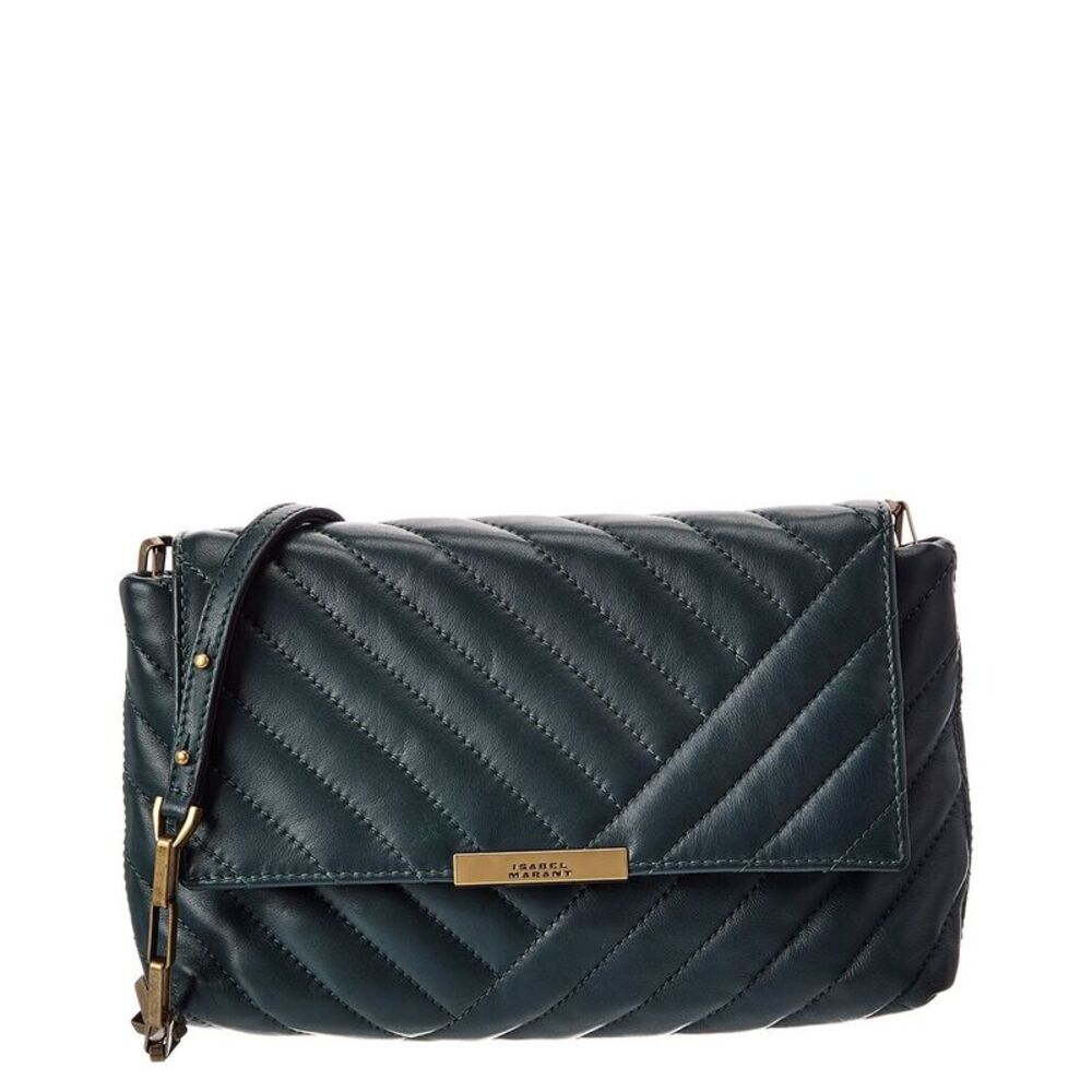 Isabel Marant Leather Shoulder Bag, Green